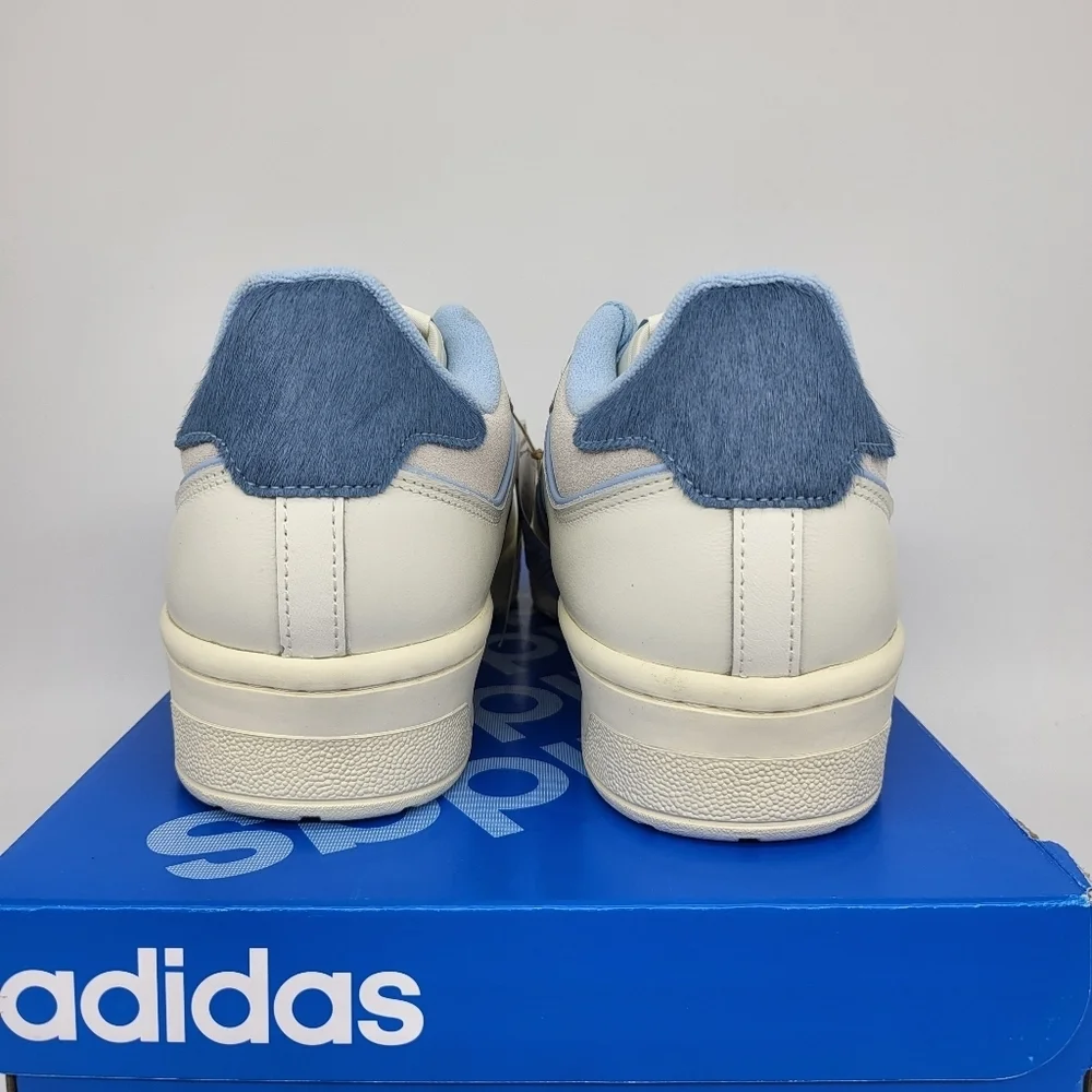 New Adidas Rivalry Low 86 'Off White Clear Sky Pony-Hair' Men's Shoes Size 10 - Picture 4 of 9